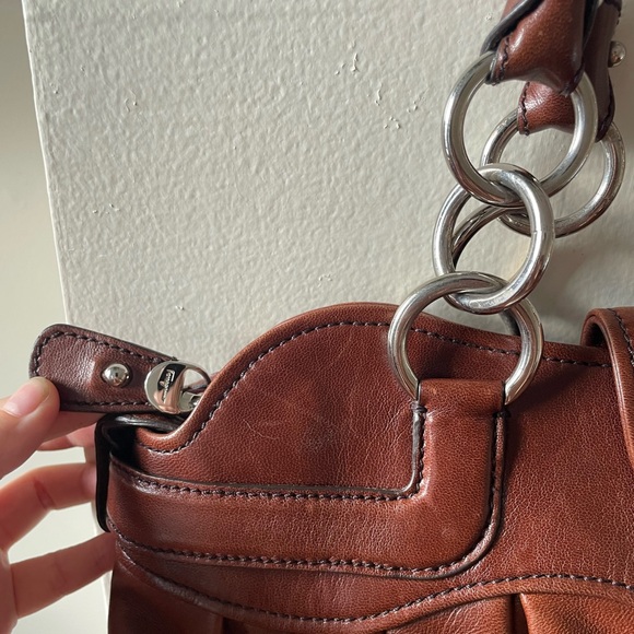 SOLD Deep Chocolate Brown Leather Salvatore Ferragamo Marisa - Picture 8 of 14